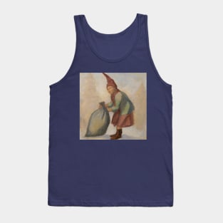 Christmas elf with a bag of presents Tank Top